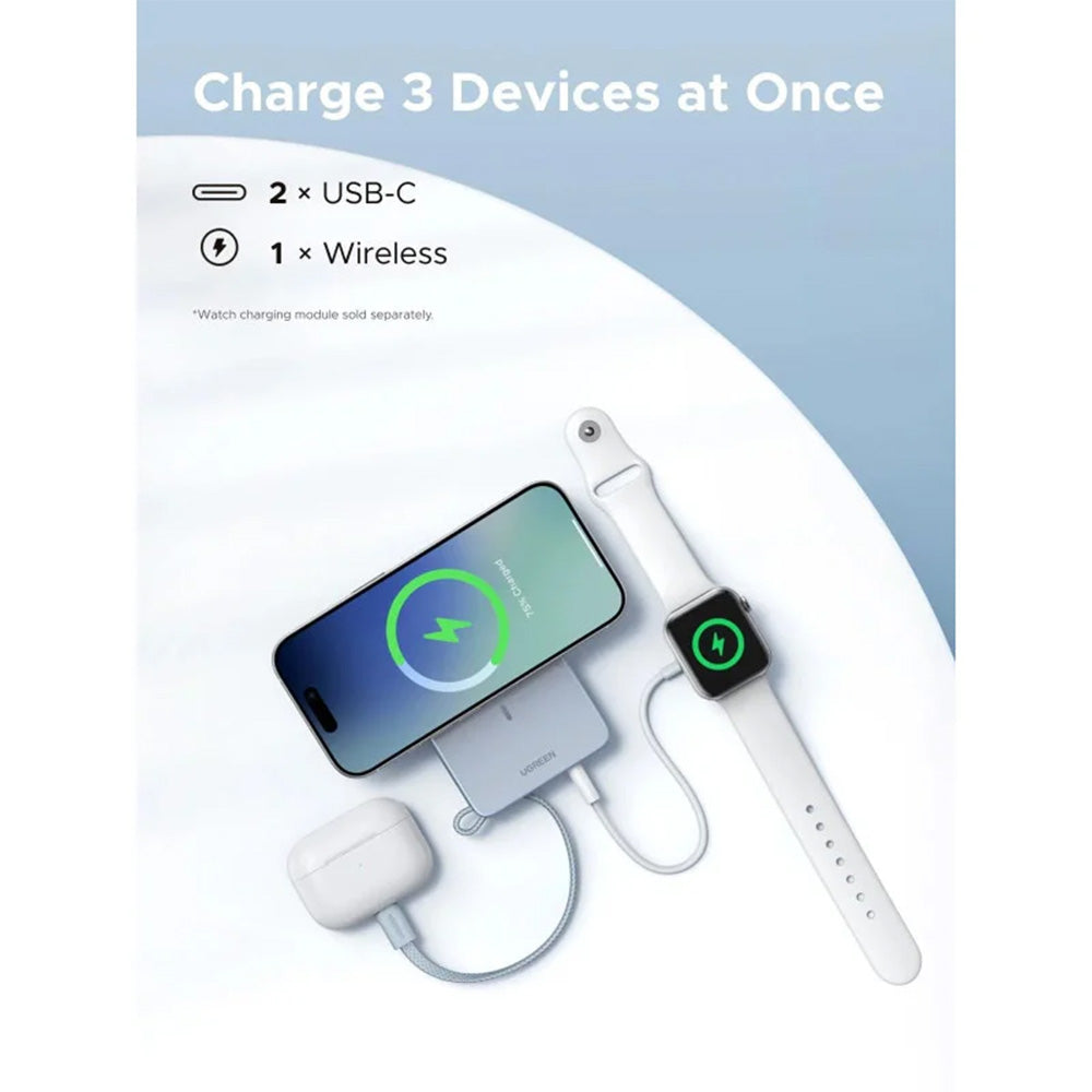 UGREEN MagFlow 10000mAh Wireless Power Bank with Qi2 25W