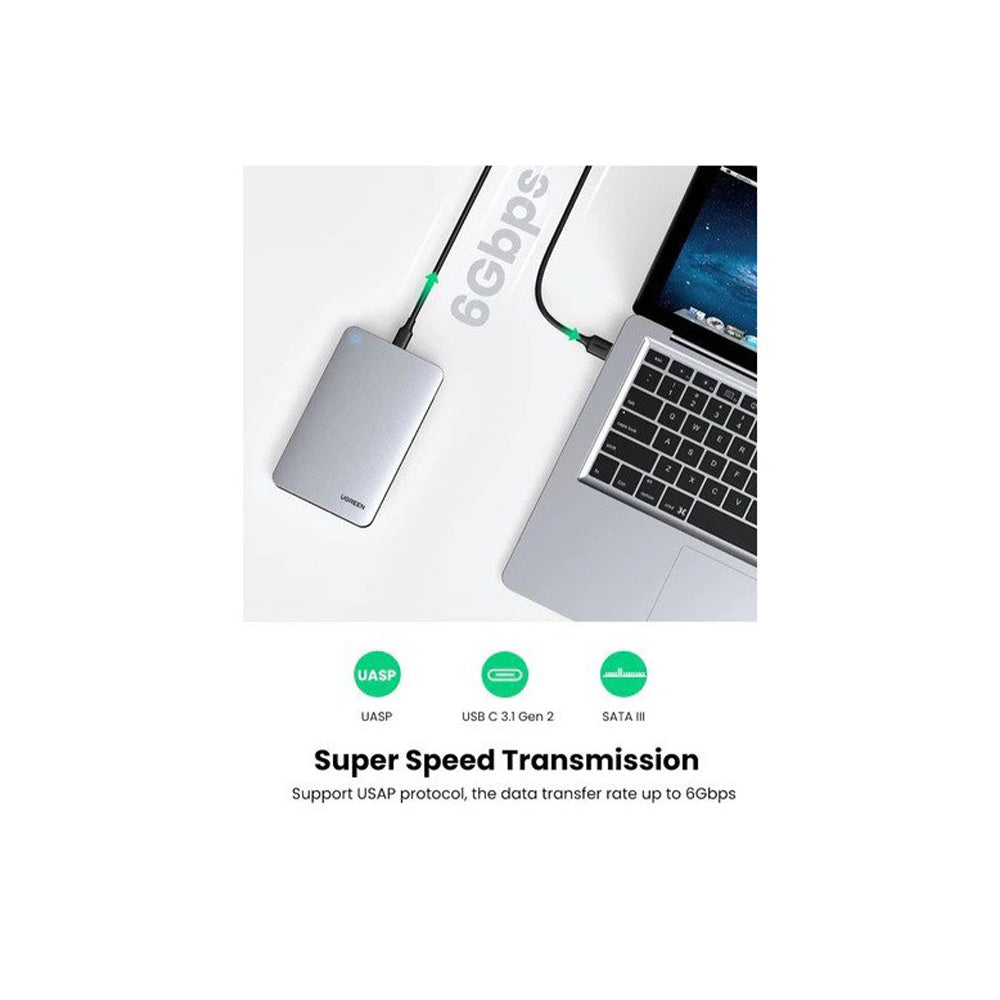 UGREEN USB-C 3.1 Enclosure for 2.5 inch HDD/SSD | 70499
