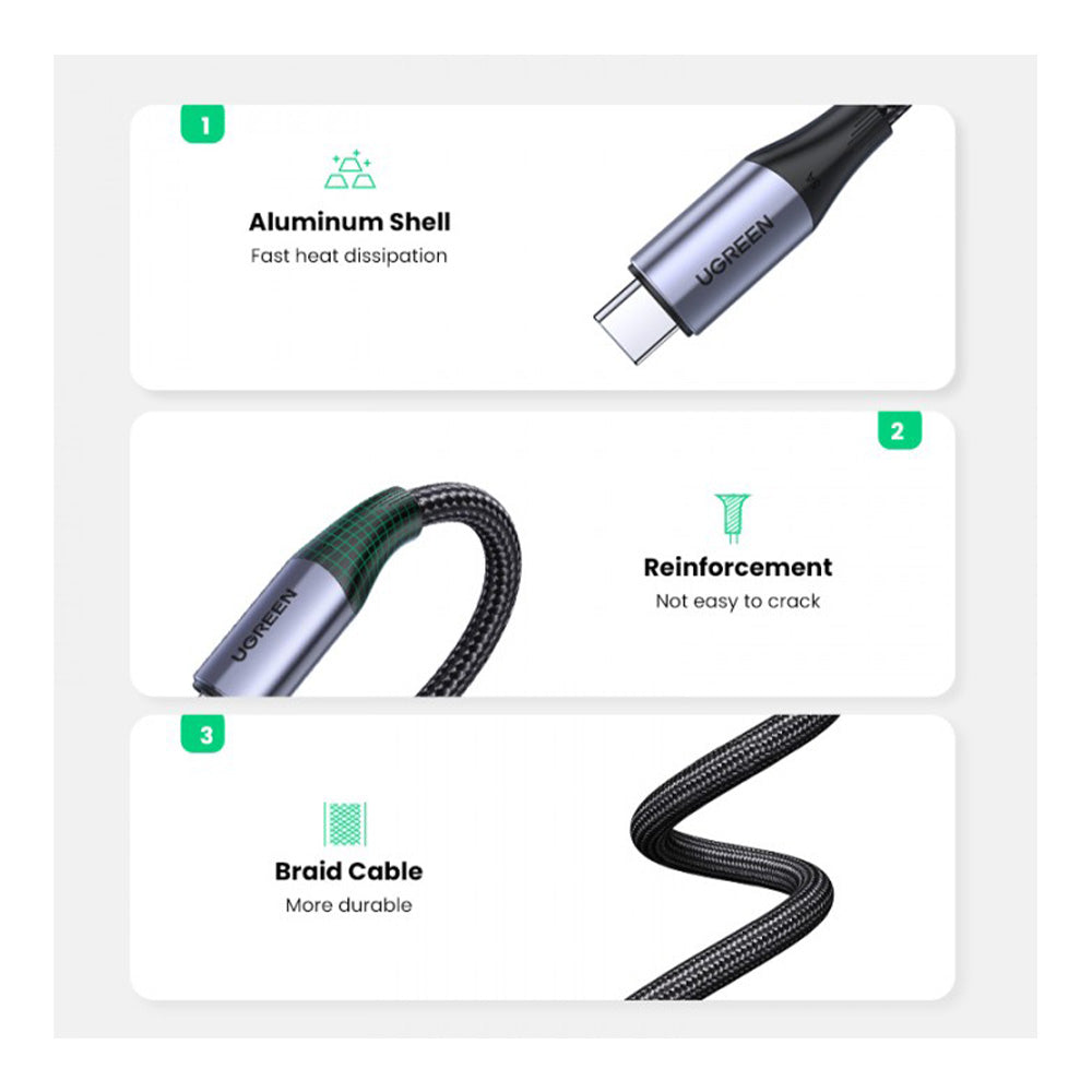 UGREEN USB-C 3.1 GEN2 Male To Male 5A Data Cable | 80150