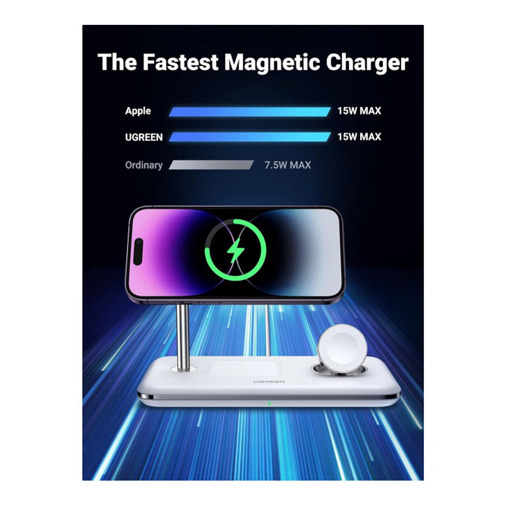 UGREEN 3-in-1 MagSafe Wireless Charging Station – 90326