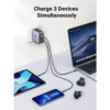 UGREEN 65W Nexode GaN USB C 3-Port iphone Charger With US/UK/EU Plug