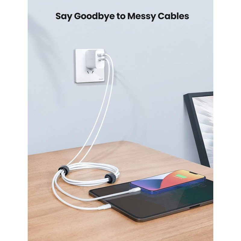 UGREEN Cable management Tie, easy to use, Durable & Flexible Design, Pack of 20Pcs - LP401 20245