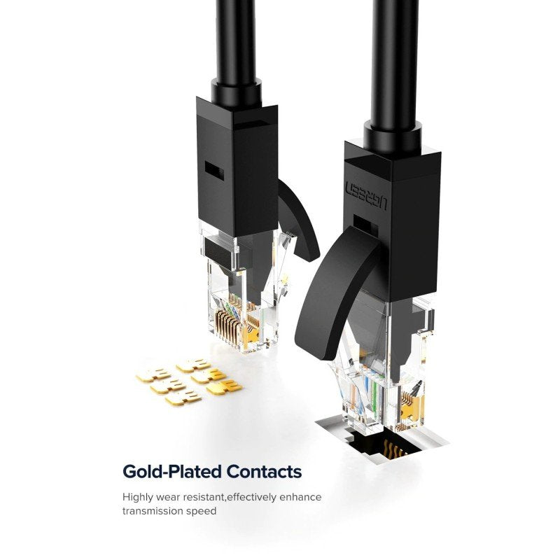 UGREEN RJ45 Cat6 Patch Cord Ethernet Flat Design Cable, Available in 0.5M, 1M, 3M, 5M, 10M, 30M - NW102