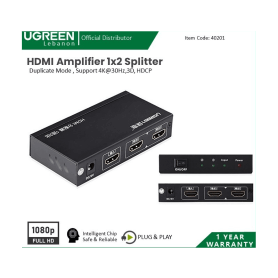 UGREEN 4k, Hdmi Amplifier 1x2 Splitter 40201EU