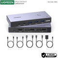 UGREEN 8K 2Ports HDMI KVM Switch Box, Control 2 PC’s Sharing Single Monitor and 3 USB-A + 1 USB-C Ports - CM692 25961