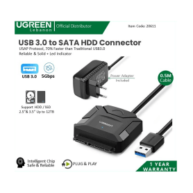 UGREEN Cable Usb 3.0 To Sata Hard Driver Converter 20611
