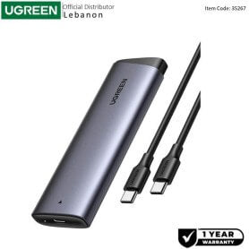UGREEN M.2 NVMe SSD Enclosure – 10Gbps USB-C 3.1 Gen 2, Aluminum Case, Up to 2TB - CM767 35267