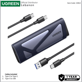 UGREEN M.2 NVMe SSD Enclosure – 10Gbps USB-C 3.2 Gen 2, Aluminum Case, Up to 8TB - CM767 15813