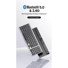 UGREEN Ultra Slim Bluetooth and Wireless Keyboard, Connect and switch Up to 4 Devices, Premium Iron Metal Material - KU005 15258