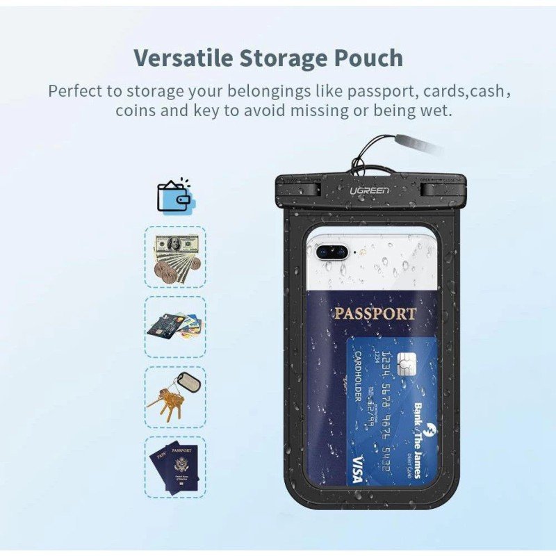UGREEN Universal Waterproof Phone Case – IPX8 Certified, Up to 6.7" Screen - LP716 4518