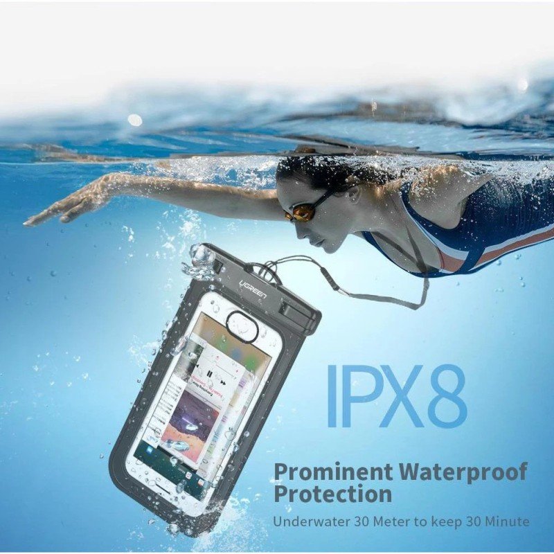 UGREEN Universal Waterproof Phone Case – IPX8 Certified, Up to 6.7" Screen - LP716 4518
