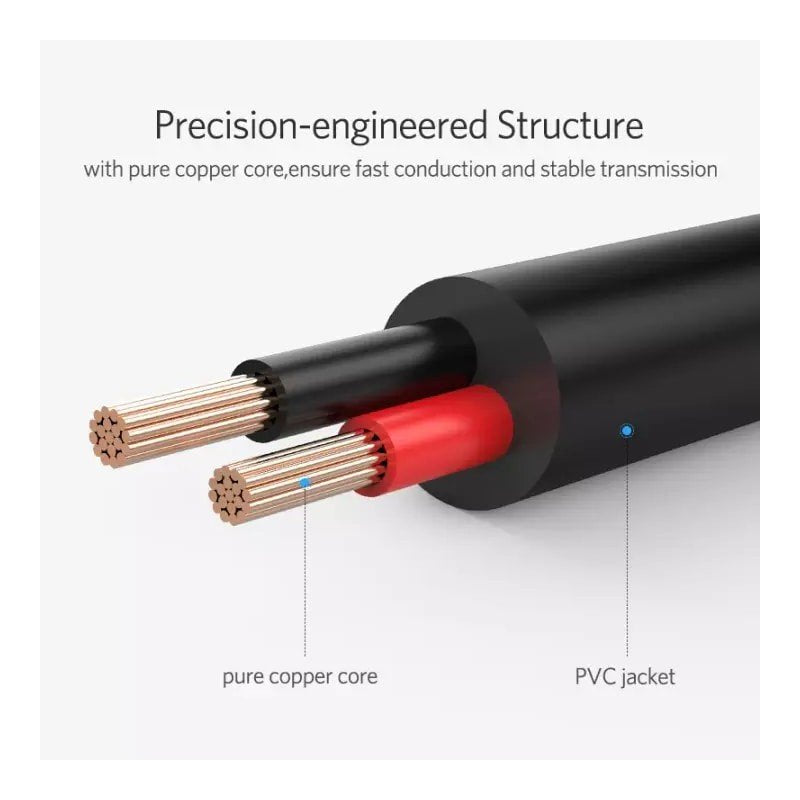 UGREEN USB 2.0 to DC 3.5mm charging cable 1M, support up to 60W - US277 1037