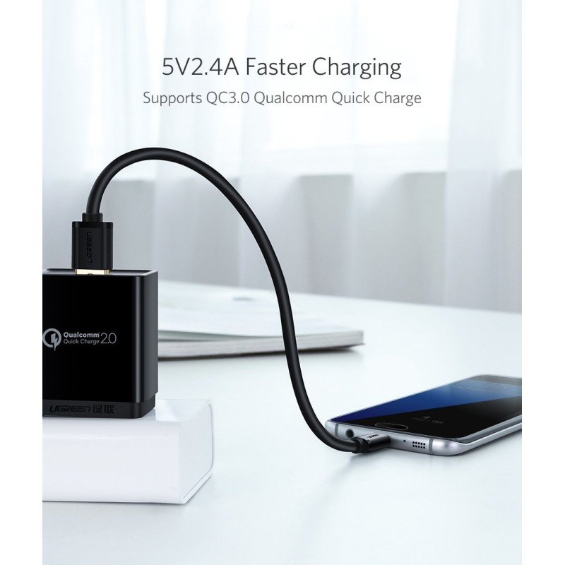 UGREEN USB-A to Micro USB Cable, Fast Charge, Available in 1M, 1.5M, 3M - US289 60136 60137 60141 60827