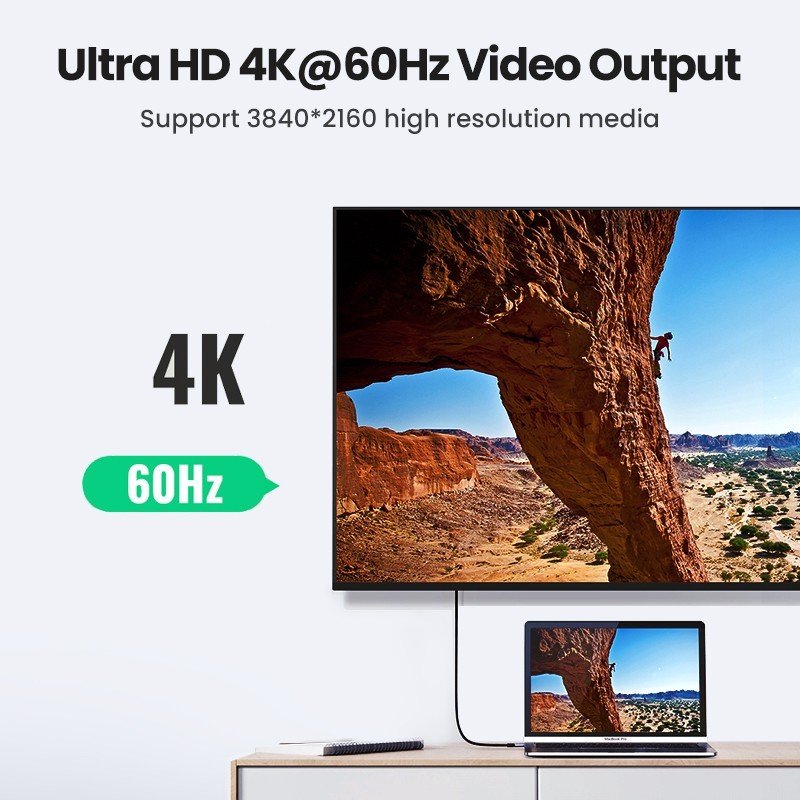 UGREEN USB-C 3.1 GEN2 Male to Male Cable support 4K@60Hz, 10Gbps, 240W, 1M - US355 8015