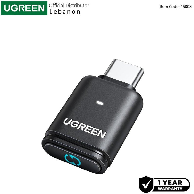 UGREEN USB-C Bluetooth 5.3 Adapter For PC / PS5 / Switch, WirelessAudio Transmitter to Connect BT Headphone - BT501 4500