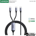 UGREEN USB-C to 2 * USB-C 100W Braided Cable & Aluminum Body - US561 3508