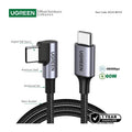 UGREEN USB-C to Angled USB-C PD60W Braided Cable & Aluminum Body, Fast Charge, 2M, 3M - US255 50125 8071