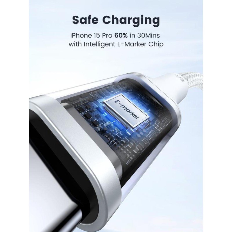 UGREEN USB-C to USB-C 60W Braided Cable Available In 1M - 2M - L501 35218 35254 35441 35334 3546