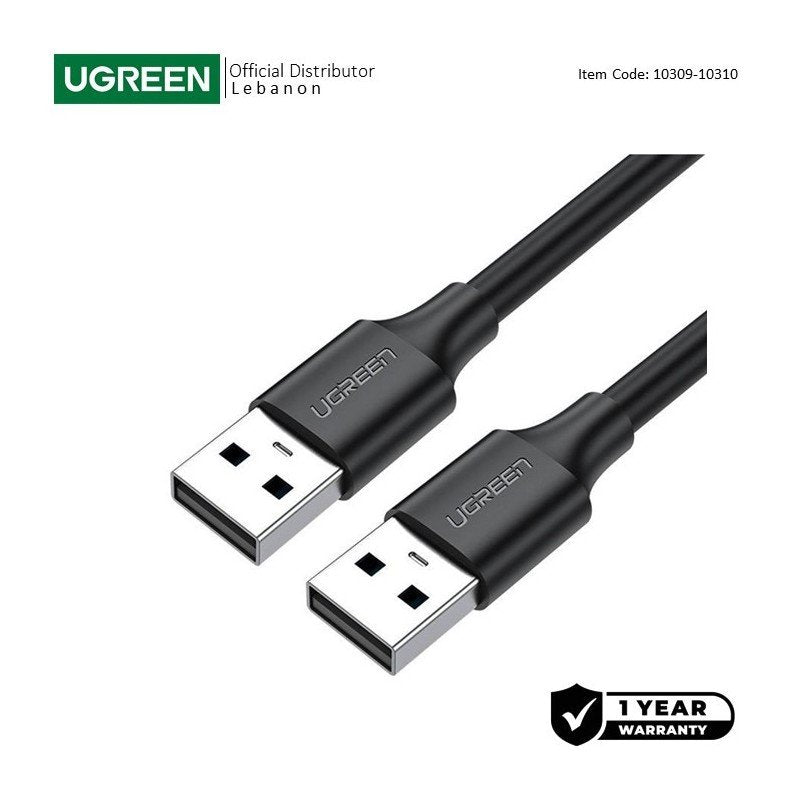 UGREEN USB2.0 Male to Male Cable, Available in 1.5M - US102 1031