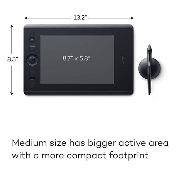 Wacom PTH660 Intuos Pro Digital Graphic Drawing Tablet for Mac or PC, Medium, New Model