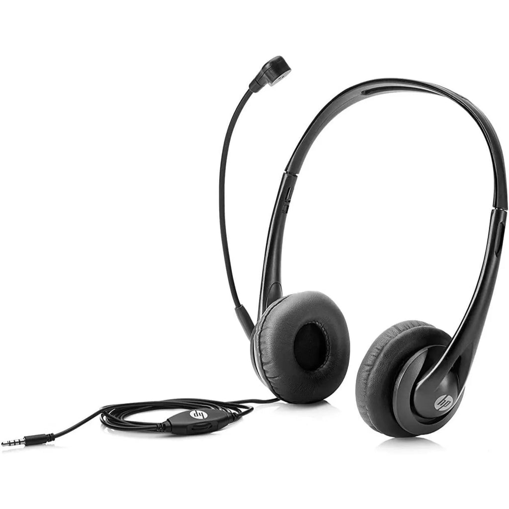HP Wired Mic Headset T1A66AA, with Microphone for PC (3.5mm Stereo Connector)
