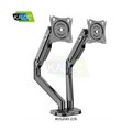 Kaloc Stand Ds200-2/B Dual Desk Monitor Arm, Adjustable Gas Spring & Support Max 30 Inch